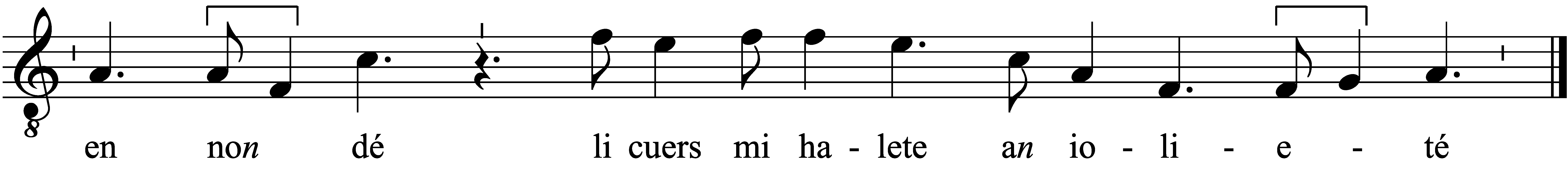 Refrain musical notation